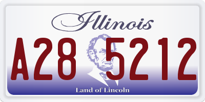 IL license plate A285212
