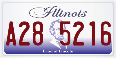 IL license plate A285216
