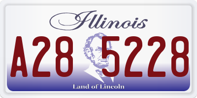 IL license plate A285228