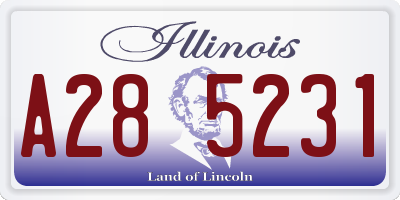 IL license plate A285231