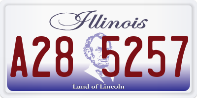 IL license plate A285257