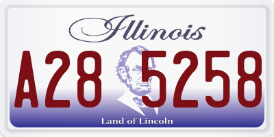 IL license plate A285258
