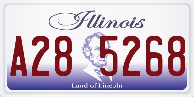 IL license plate A285268