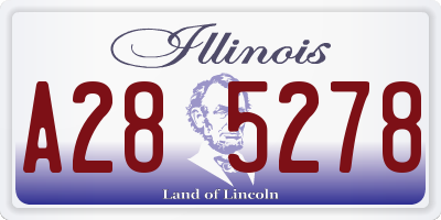 IL license plate A285278