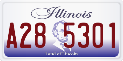 IL license plate A285301