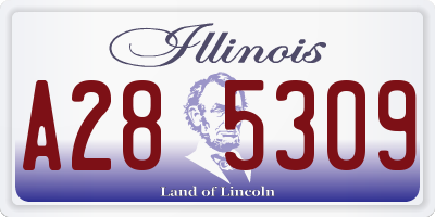 IL license plate A285309