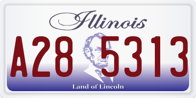 IL license plate A285313