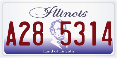 IL license plate A285314