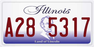 IL license plate A285317