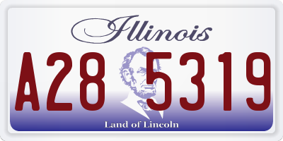 IL license plate A285319