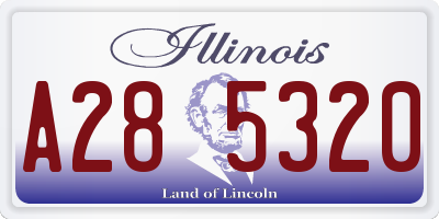 IL license plate A285320