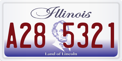 IL license plate A285321