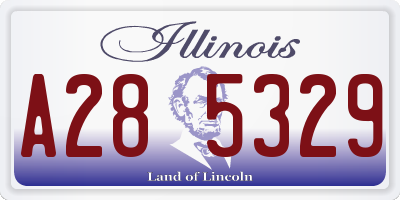IL license plate A285329