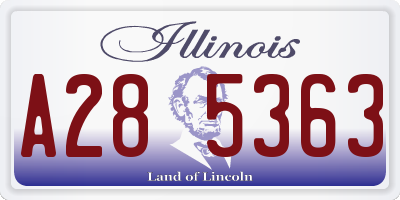 IL license plate A285363