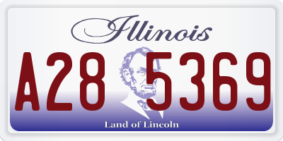 IL license plate A285369