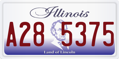 IL license plate A285375