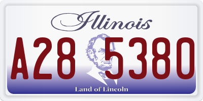 IL license plate A285380