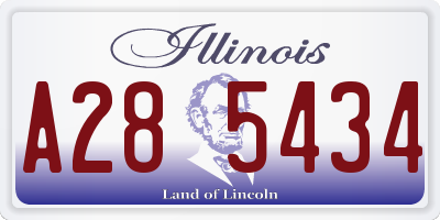 IL license plate A285434