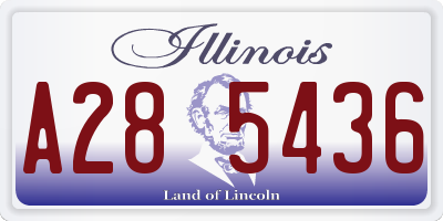 IL license plate A285436