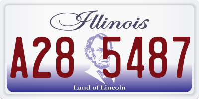 IL license plate A285487