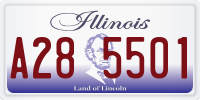 IL license plate A285501