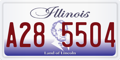IL license plate A285504