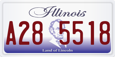 IL license plate A285518