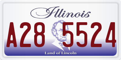 IL license plate A285524