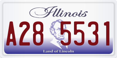 IL license plate A285531