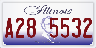 IL license plate A285532