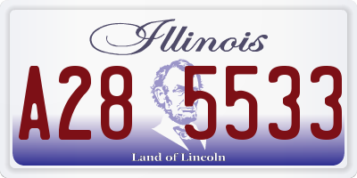 IL license plate A285533