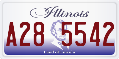 IL license plate A285542