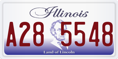 IL license plate A285548
