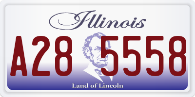 IL license plate A285558