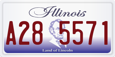 IL license plate A285571