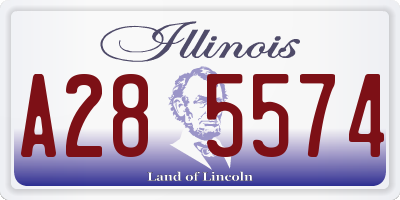 IL license plate A285574