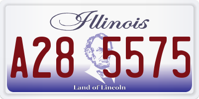 IL license plate A285575