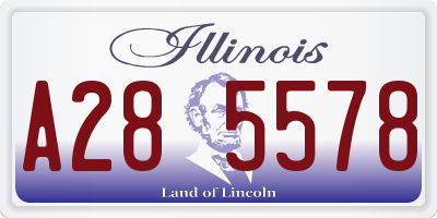 IL license plate A285578