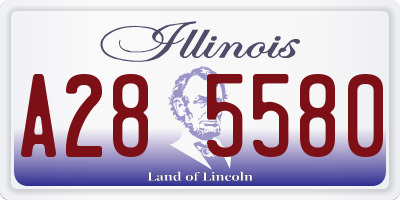 IL license plate A285580