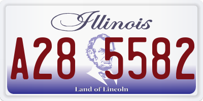 IL license plate A285582