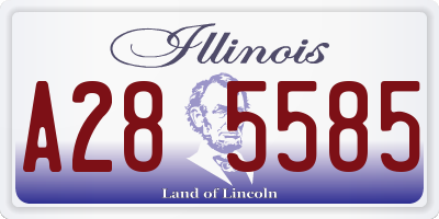 IL license plate A285585