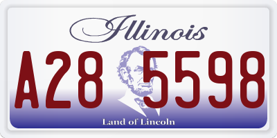 IL license plate A285598