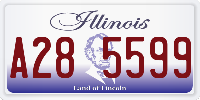 IL license plate A285599