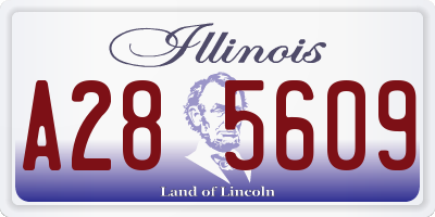 IL license plate A285609