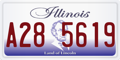 IL license plate A285619