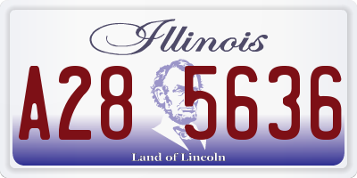 IL license plate A285636