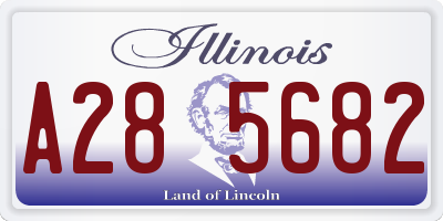 IL license plate A285682