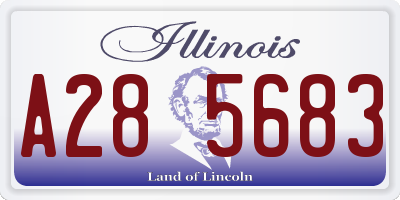 IL license plate A285683