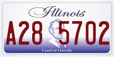 IL license plate A285702