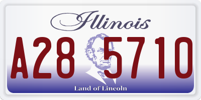 IL license plate A285710